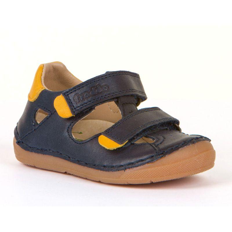 Froddo Boys Navy European Leather Toddler Sandals (Ankle Support) - ShoeKid.ca