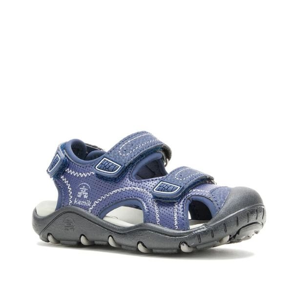 Kamik Seaturtle2 Boys Navy/Marine Water Friendly Sandals - ShoeKid.ca