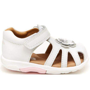 Stride Rite Girls SRT Eleni White Toddler Leather Dress Sandals - ShoeKid.ca