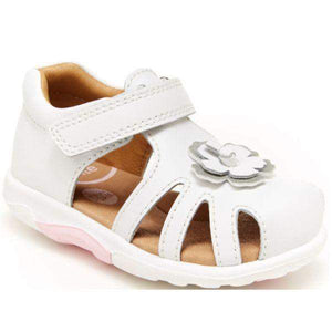 Stride Rite Girls SRT Eleni White Toddler Leather Dress Sandals - ShoeKid.ca