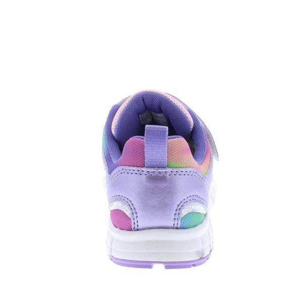 Tsukihoshi Rainbow Lavender Multi Girls Running Shoes (Machine Washable) - ShoeKid.ca