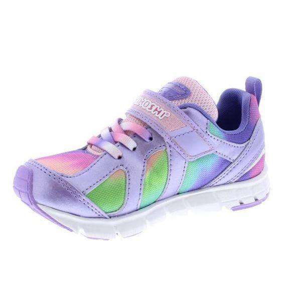 Tsukihoshi Rainbow Lavender Multi Girls Running Shoes (Machine Washable) - ShoeKid.ca