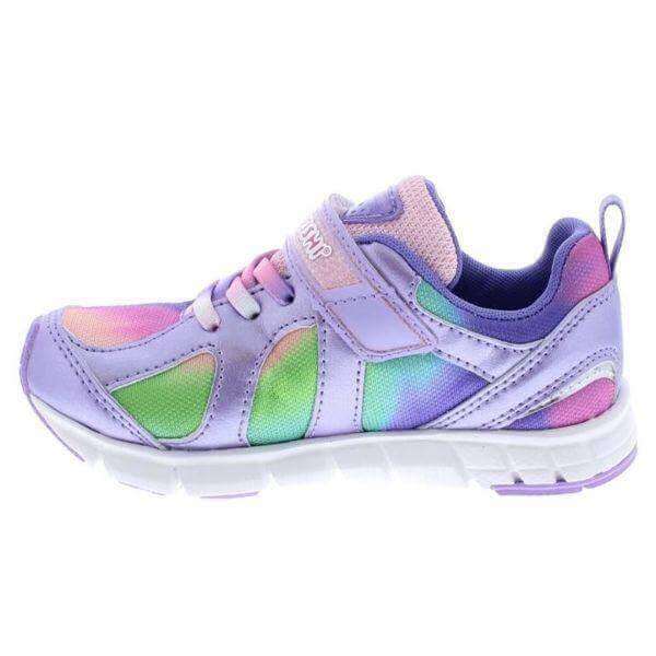 Tsukihoshi Rainbow Lavender Multi Girls Running Shoes (Machine Washable) - ShoeKid.ca