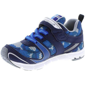 Tsukihoshi Velocity Navy Camo Boys Runnning Shoes (Machine Washable) - ShoeKid.ca