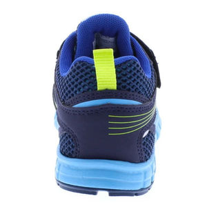 Tsukihoshi Velocity Navy/Sky Boys Running Shoes (Machine Washable) - ShoeKid.ca